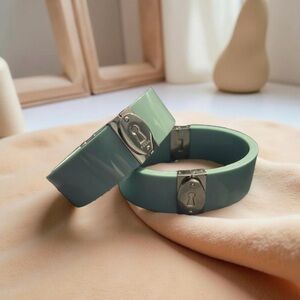 Teal Chunky Stainless Steel Clasp Retro Classic All Season